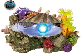 Nobby akvarijní dekorace mušle s LED 21,3 x 14,7 x 10,7 cm
