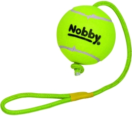 Nobby hračka tenisový míček XXL 12,5cm s lanem 70cm