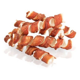 KIDDOG BUFFET SPRING kachní maso na buvolí kůži 16 cm/ 40-45 g [25ks]