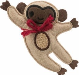 MONKEY - opice, hračka pro kočky s katnipem, 12 cm, plsť