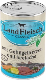 Landfleisch Dog Classic drůbeží srdíčka s treskou 400g