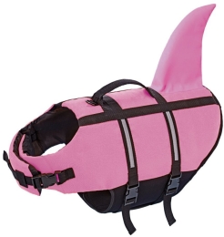 Nobby plovací vesta pro psa Žralok růžová M-35cm