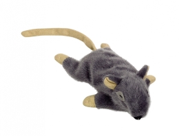 Nobby plyšová myška s šantou kočičí 14,5 cm šedá