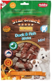 Nobby StarSnack BBQ Mini Duck, Fish Stick pamlsky 130g