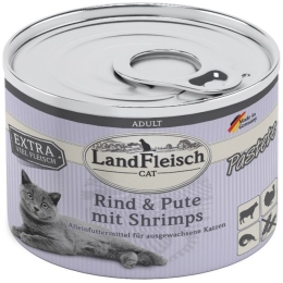 Landfleisch Cat Adult Pastete hovězí, krůta, krevety 195g