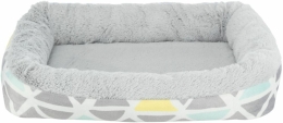 Hebký plyšový pelíšek pro hlodavce, 30 x 6 x 22 cm, barevná/šedá
