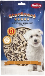 Nobby StarSnack Duo Bones pamlsky pro psa jehně+rýže 200g