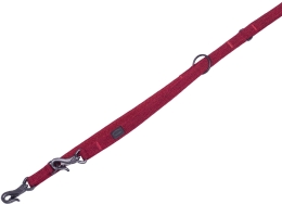 Nobby LINEN DELUXE vodítko nylon červená M-L 200cm 25mm