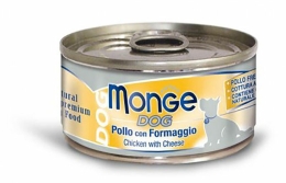 MONGE DOG NATURAL kuřecí maso se sýrem pro psy 95 g
