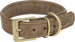 Obojek PURE kožený, hnědá, L-XL: 52-63 cm/ 40 mm