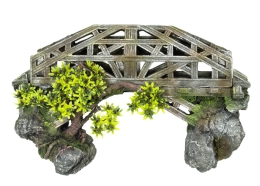 Nobby akvarijní dekorace most s rostlinou 33,5 x 12 x 20,5 cm