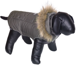 Nobby bunda pro psa ELNA s kožíškem šedá 23cm