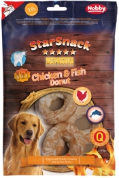 Nobby StarSnack BBQ Chicken, Fish Donut pamlsky 110g