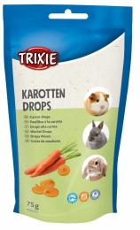 CARROT DROPS - mrkvové dropsy, pamlsek pro hlodavce,75 g