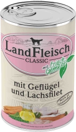 Landfleisch Dog Classic drůběží s lososem 400g