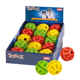 Nobby TOYBOX Dog hračky dentální gumový míček 15 ks / 8 cm