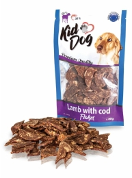 KIDDOG jehněčí lupínky s mořskou treskou 80 g