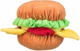 BURGER, plyšový hamburger se zvukem, 13cm