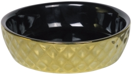 Nobby GOLD keramická miska černá se zlatým dekorem 14x4cm/0,25l