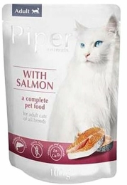 PIPER CAT kapsička pro kočky, s lososem 100g
