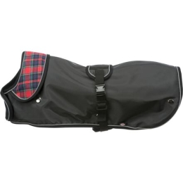 Kabátek HERMY 2v1, střih jezevčík, XS: 28 cm, černá/červená