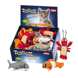 Nobby TOYBOX Cat mořští živočichové s catnip. 30 ks / 8-10 cm