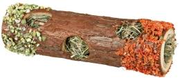 Dřevěný tunel se senem a květy ibišku, mrkví a hráškem 6,5 x 20 cm, 25 g