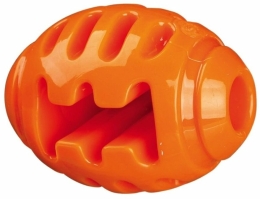 Soft Strong rugby míč TPR termoplastová guma 10 cm, oranžový - DOPRODEJ