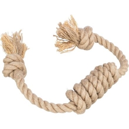 Hrací lano se spirálovým uzlem, 48 cm, konopí/bavlna