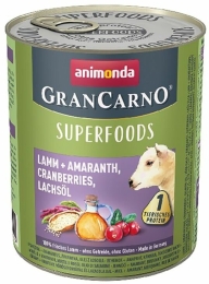 GRANCARNO Superfoods jehněčí,amarant,brusinky,los.olej 800 g pro psy