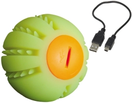 Nobby Starlight svítící míček nabíjení USB žlutá 6,5 cm