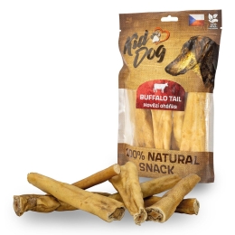KIDDOG 100% Natural Snack, hovězí oháňka natural s kůží 12 cm / 200 g