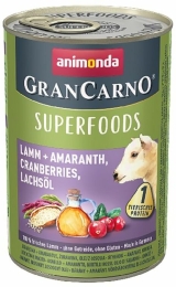 GRANCARNO Superfoods jehněčí,amarant,brusinky,los.olej 400 g pro psy