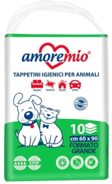 Hygienické podložky AMOREMIO pro zvířata, 60 x 90 cm, 10 ks
