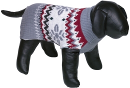 Nobby svetr pro psy PIANA zimní motiv šedá 23cm