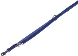 Nobby LINEN DELUXE vodítko nylon modrá M-L 200cm 25mm