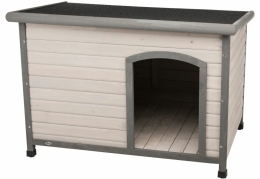 Natura bouda pro psa s rovnou střechou L 116 x 82 x 79 cm, šedá