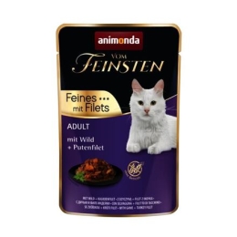 Vom Feinsten Adult FEINES m.Fillets - zvěřina + krůtí filet, kapsička pro kočky 85 g