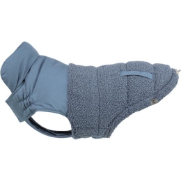 Zimní vesta AJOU s kožíškem, modrá, S: 40cm, hruď: 50-60cm, krk: 46cm