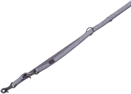 Nobby LINEN DELUXE vodítko nylon šedá M-L 200cm 25mm