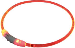 Nobby Starlight svítící obojek ABS plast červená 65cm