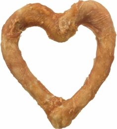Denta Fun Chicken Heart [50ks], srdce z buvolí kůže balené kuřecím masem 14cm, 125g