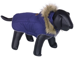 Nobby ELNA bunda pro psa s kožíškem modrá 20cm