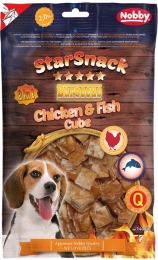 Nobby StarSnack BBQ Chicken, Fish Cube pamlsky 140g