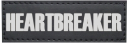 Nobby vyměnitelný nápis HEARTBREAKER na postroj Seguro 3x9cm 2ks