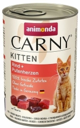 ANIMONDA konzerva CARNY Kitten - hovězí, krůtí srdce 400g
