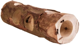 Dřevěný tunel přírodní dřevo pro hlodavce 7 x 30 cm