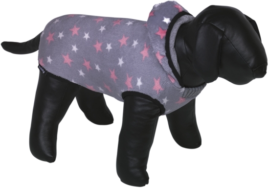Nobby župan pro psy FLANELL hvězdy šedá 44cm