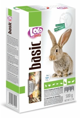 LOLO BASIC kompletní krmivo pro králíky 500 g krabička