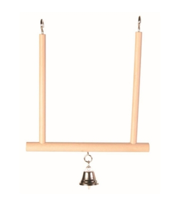 Nobby dřevěná houpačka se zvonečkem 12,5 x 13,5 cm